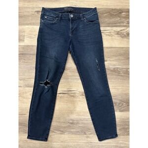Kut From The Kloth Womens Jeans Dark Wash Skinny Distressed Size 8